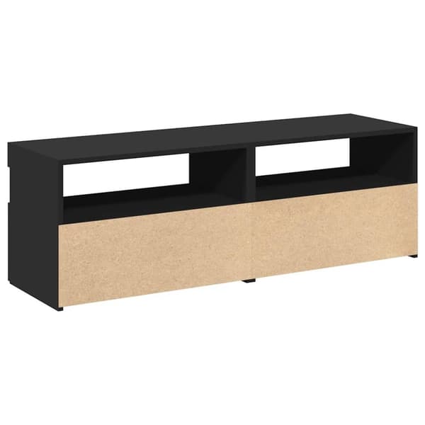vidaXL TV-benker med LED-lys 2 stk svart 60x35x40 cm