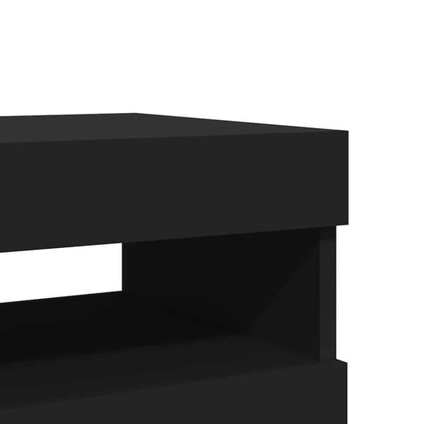 vidaXL TV-benker med LED-lys 2 stk svart 60x35x40 cm