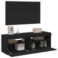 Miniatyrbilde 1 av 11: vidaXL TV-benker med LED-lys 2 stk svart 60x35x40 cm
