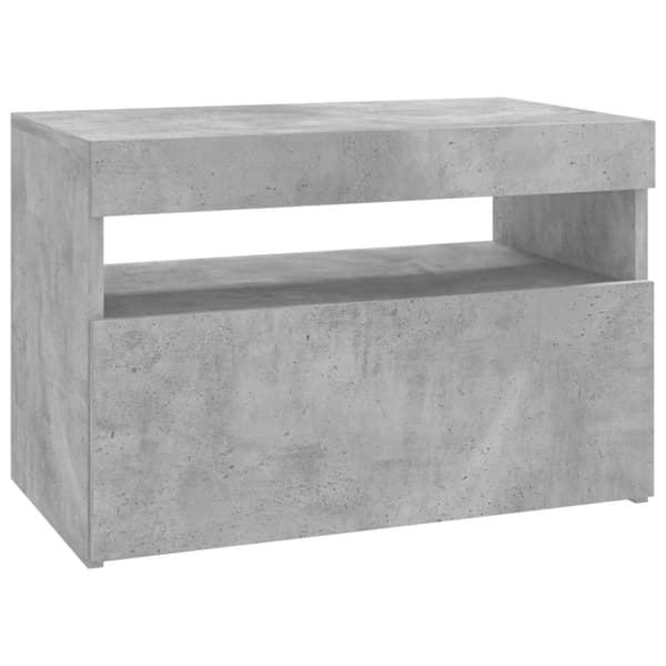 vidaXL TV-bänk med LED-belysning betonggrå 60x35x40 cm