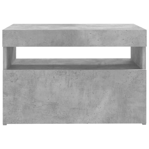 vidaXL TV-bänk med LED-belysning betonggrå 60x35x40 cm