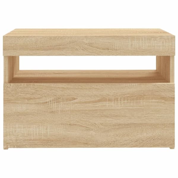 vidaXL TV-bänk med LED-belysning sonoma-ek 60x35x40 cm