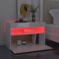 Miniatyrbillede 7 af 11: vidaXL tv-skab med LED-lys 60x35x40 cm hvid højglans