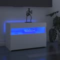 Miniatyrbillede 1 af 11: vidaXL tv-skab med LED-lys 60x35x40 cm hvid højglans