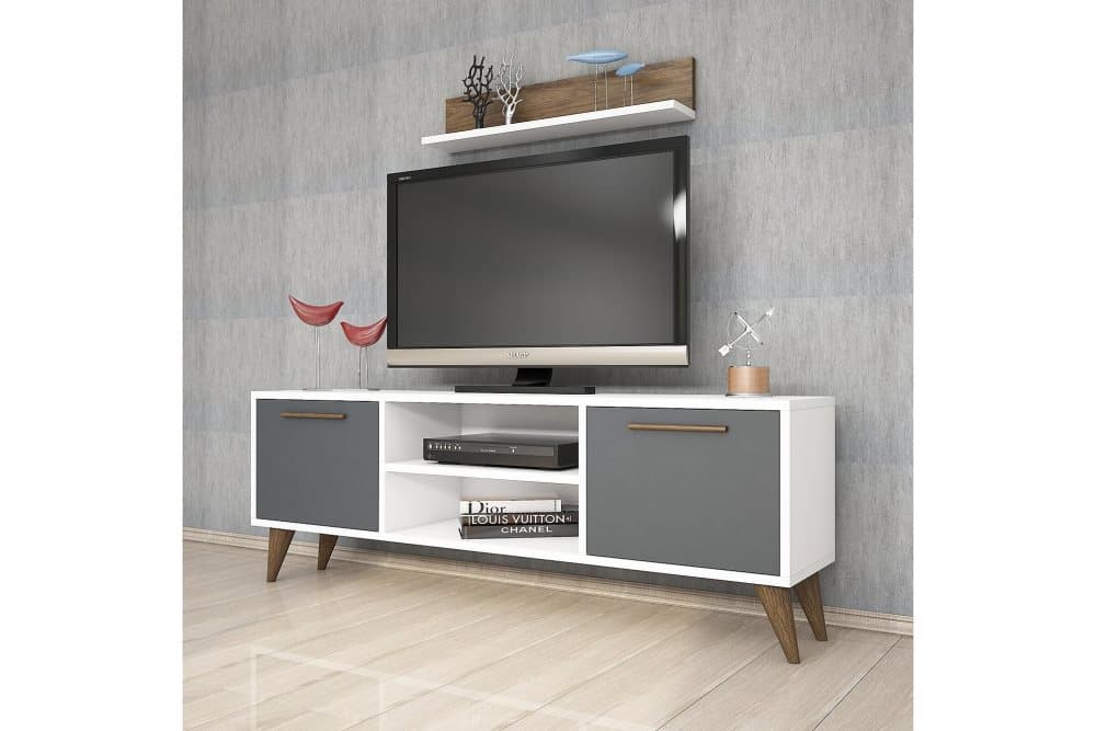 TV-MÖBELSET 49x138 cm Vit/Antracit