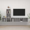 Miniatyrbillede 1 af 9: vidaXL tv-skabe 3 dele spånplade betongrå