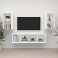 Miniatyrbilde 1 av 5: vidaXL Vegghengte TV-benker 4 stk hvit sponplate