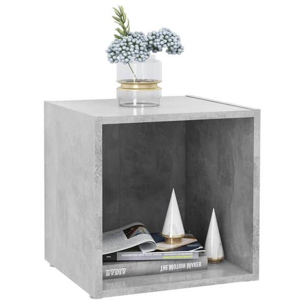 vidaXL TV-benker 2 stk betonggrå 37x35x37 cm sponplate