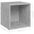 Miniatyrbilde 9 av 9: vidaXL TV-benker 2 stk betonggrå 37x35x37 cm sponplate