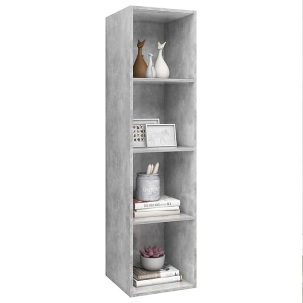 vidaXL Vegghengt TV-benk betonggrå 37x37x142,5 cm konstruert tre