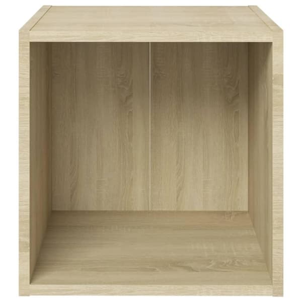 vidaXL TV-benk sonoma eik 37x35x37 cm sponplate