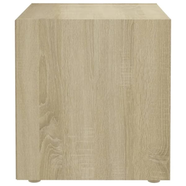 vidaXL TV-benk sonoma eik 37x35x37 cm sponplate