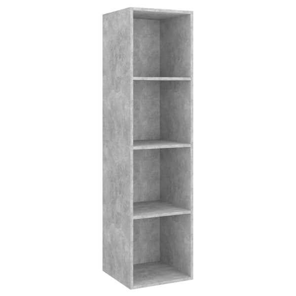 vidaXL væghængt tv-skab 37x37x142,5 cm konstrueret træ betongrå