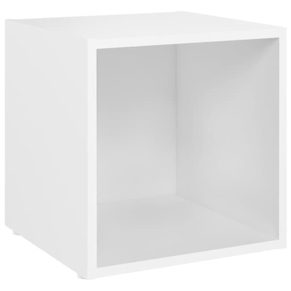 vidaXL TV-bänk vit 37x35x37 cm spånskiva