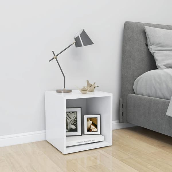 vidaXL TV-bänk vit 37x35x37 cm spånskiva