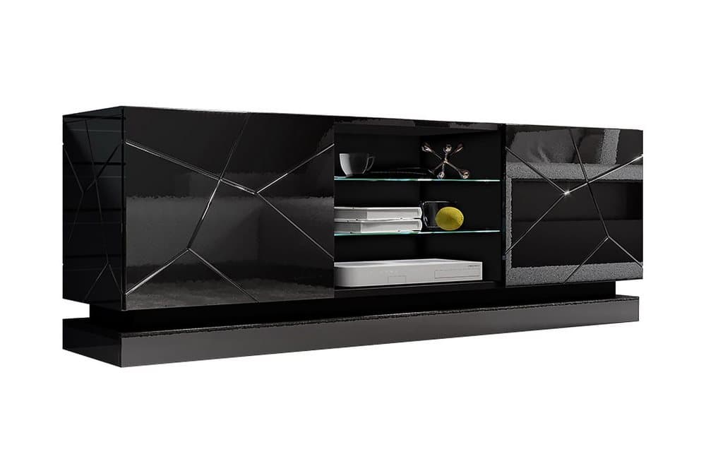 QUINSON Tv-bänk 160 cm Svart