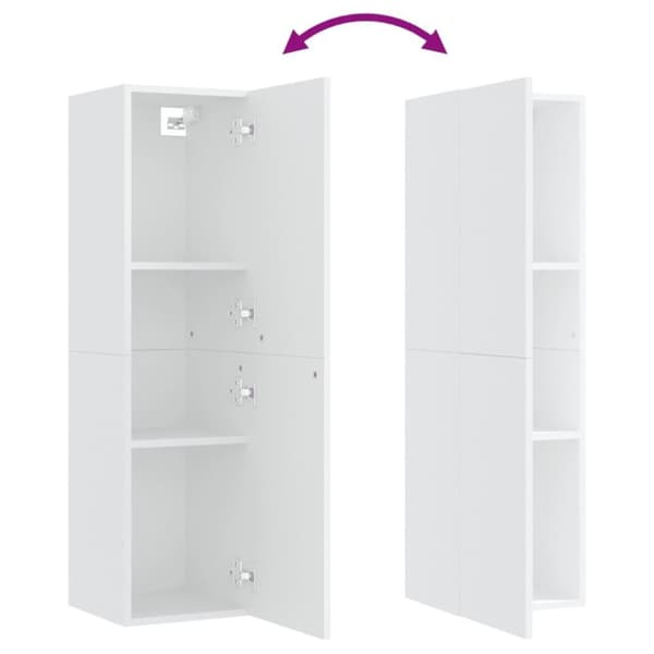 vidaXL TV-benk hvit 30,5x30x110 cm sponplate