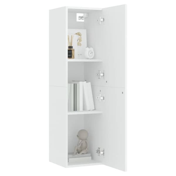 vidaXL tv-bord 30,5x30x110 cm konstrueret træ hvid