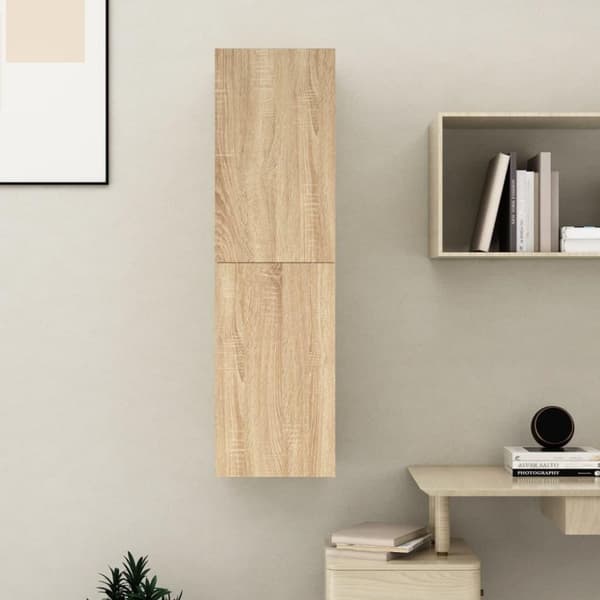 vidaXL TV-benk sonoma eik 30,5x30x110 cm konstruert tre