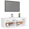 Miniatyrbillede 7 af 11: vidaXL tv-skab med LED-lys 120x35x40 cm hvid højglans
