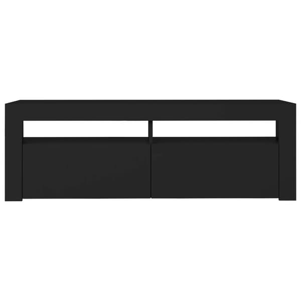 vidaXL tv-bord med LED-lys 120x35x40 cm sort