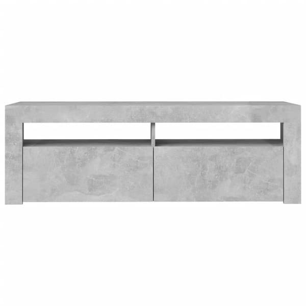 vidaXL tv-bord med LED-lys 120x35x40 cm betongrå
