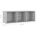 Miniatyrbilde 8 av 8: vidaXL TV-benker 4 stk betonggrå 107x35x37 cm sponplate