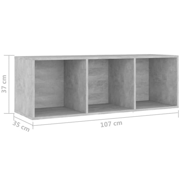 vidaXL TV-skåp 2 st betonggrå 107x35x37 cm spånskiva