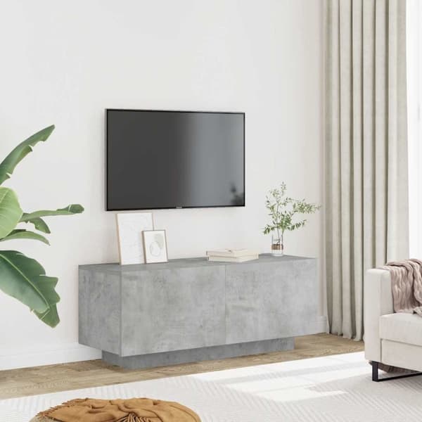 vidaXL TV-benk betonggrå 100x35x40 cm konstruert tre