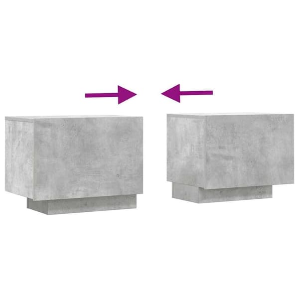 vidaXL TV-benk betonggrå 100x35x40 cm konstruert tre