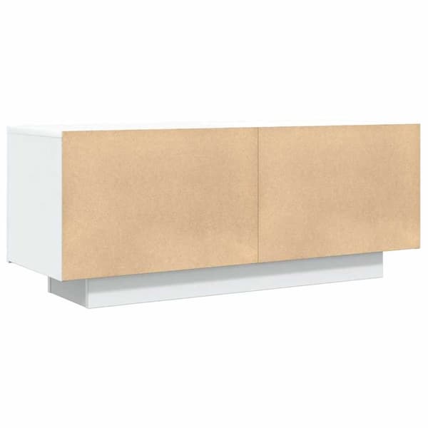 vidaXL TV-benk hvit 100x35x40 cm konstruert tre