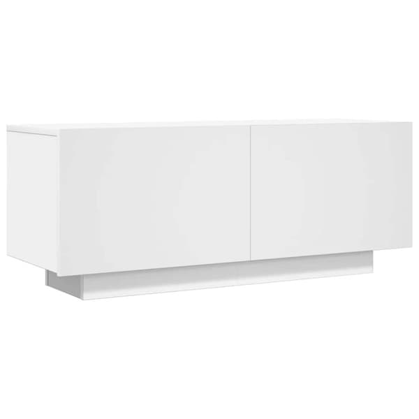 vidaXL TV-benk hvit 100x35x40 cm konstruert tre