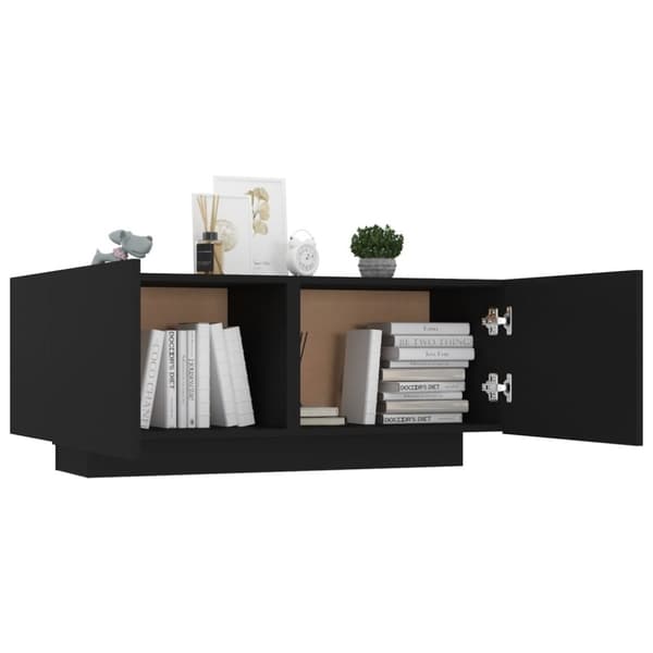 vidaXL TV-benk svart 100x35x40 cm konstruert tre