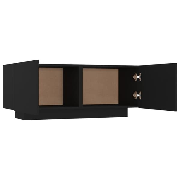 vidaXL TV-benk svart 100x35x40 cm konstruert tre