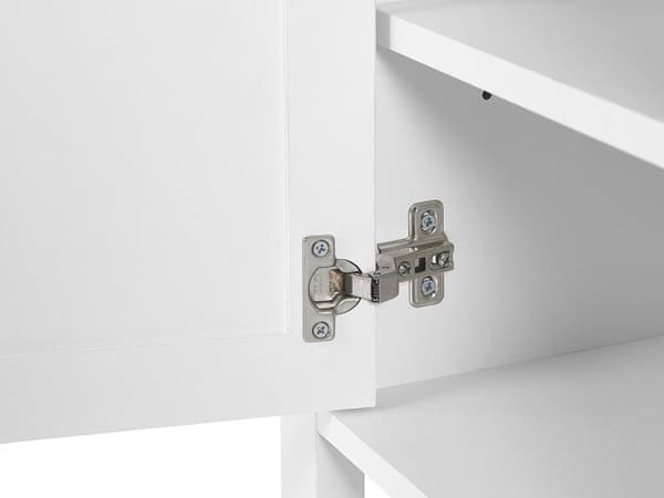 TV-Stander Hvid MDF op til 54ʺ Rustikke Skabsskuffer Hylder Kabelstyring Stue