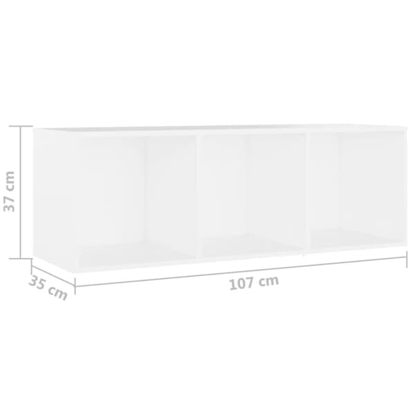 vidaXL TV-skåp 3 delar vit 107x35x37 cm spånskiva