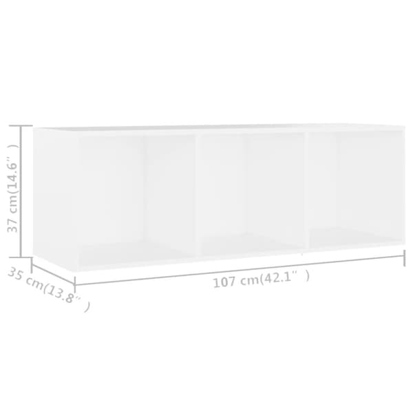 vidaXL TV-benk hvit 107x35x37 cm sponplate