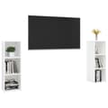 Miniatyrbillede 3 af 9: vidaXL tv-skabe 2 stk. 107x35x37 cm spånplade hvid
