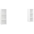 Miniatyrbillede 2 af 9: vidaXL tv-skabe 2 stk. 107x35x37 cm spånplade hvid