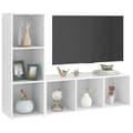 Miniatyrbild 3 av 8: vidaXL TV-skåp 2 st vit 107x35x37 cm spånskiva
