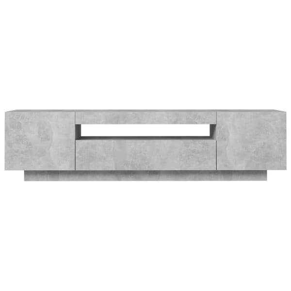 vidaXL TV-benk med LED-lys betonggrå 160x35x40 cm