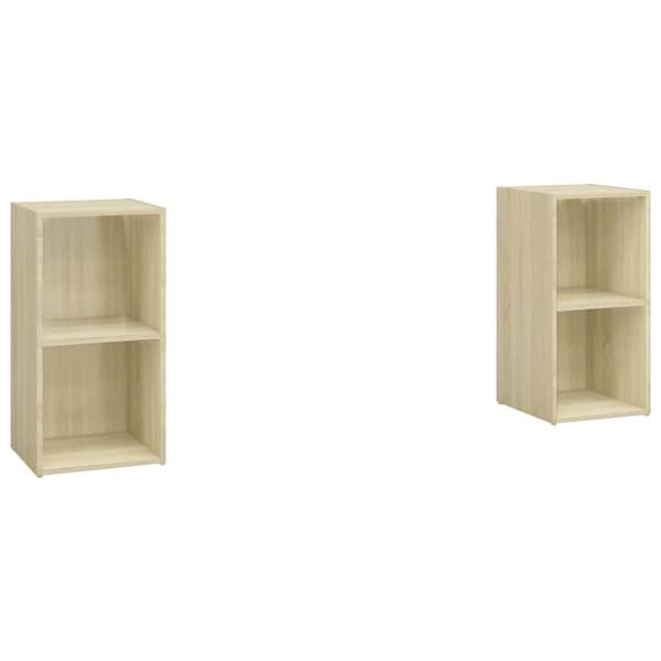 vidaXL tv-skabe 2 stk. 72x35x36,5 cm konstrueret træ sonoma-eg