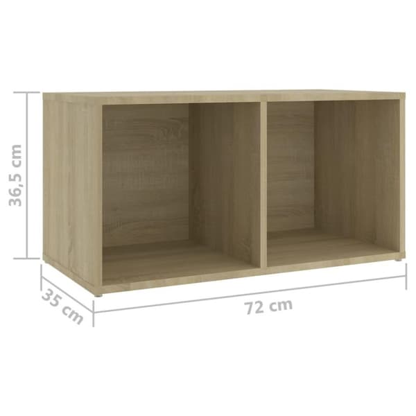 vidaXL TV-tasot 2 kpl Sonoma-tammi 72x35x36,5 cm lastulevy