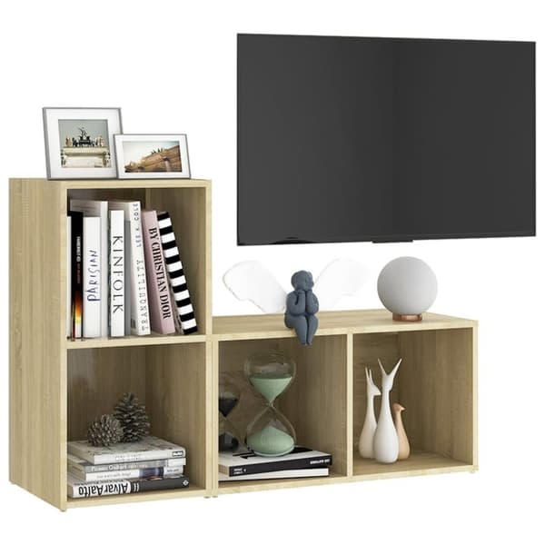 vidaXL TV-tasot 2 kpl Sonoma-tammi 72x35x36,5 cm lastulevy
