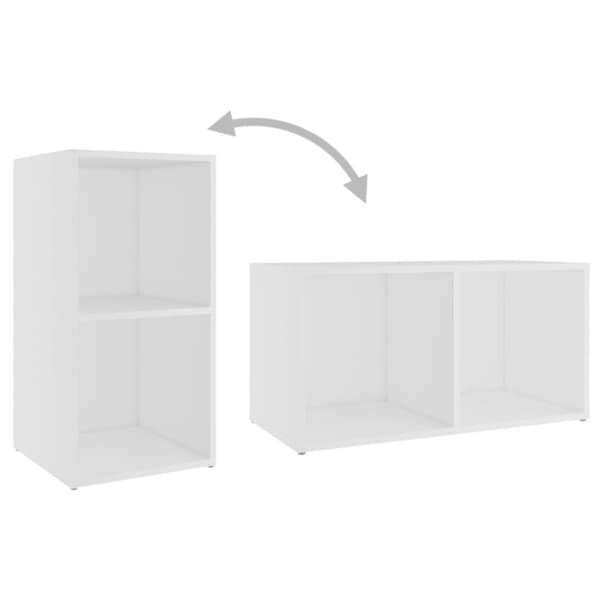 vidaXL TV-skåp 2 delar vit 72x35x36,5 cm spånskiva