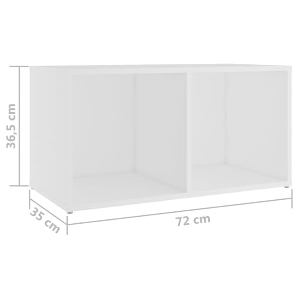 vidaXL TV-skåp 2 delar vit 72x35x36,5 cm spånskiva
