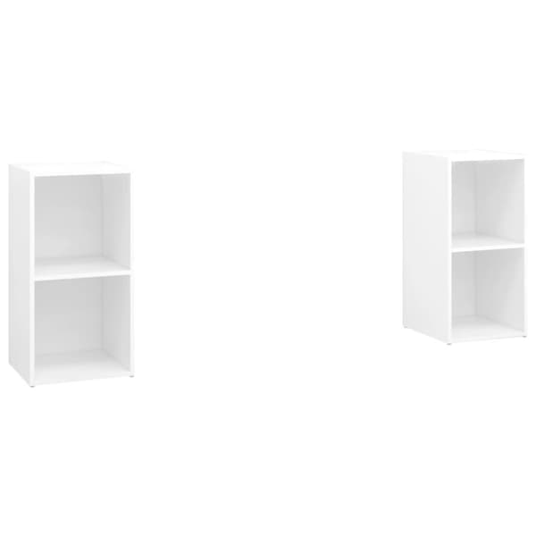 vidaXL TV-benker 2 stk hvit 72x35x36,5 cm sponplate
