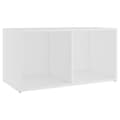 Miniatyrbilde 3 av 8: vidaXL TV-benker 2 stk hvit 72x35x36,5 cm sponplate