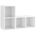 Miniatyrbilde 1 av 8: vidaXL TV-benker 2 stk hvit 72x35x36,5 cm sponplate