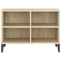 Miniatyrbilde 4 av 7: vidaXL TV-benk med metallben sonoma eik 69,5x30x50 cm